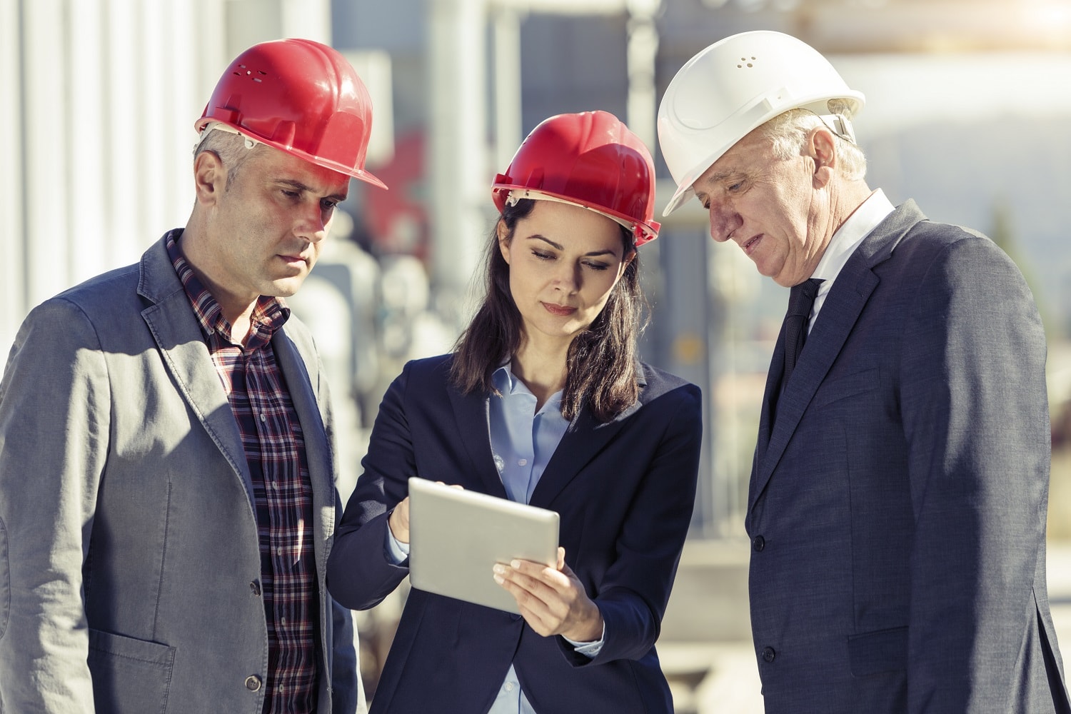 équipe de responsables sur un chantier