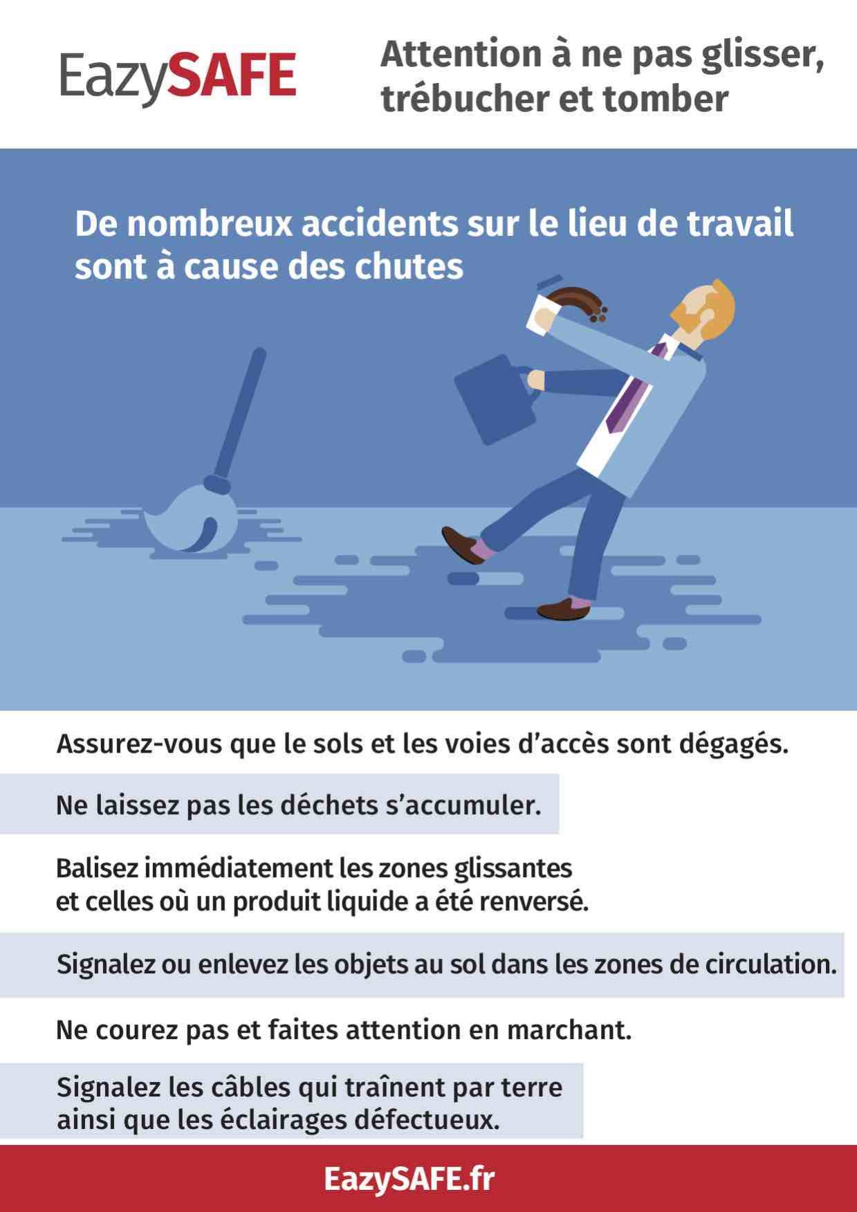 poster accidents chute lieu de travail