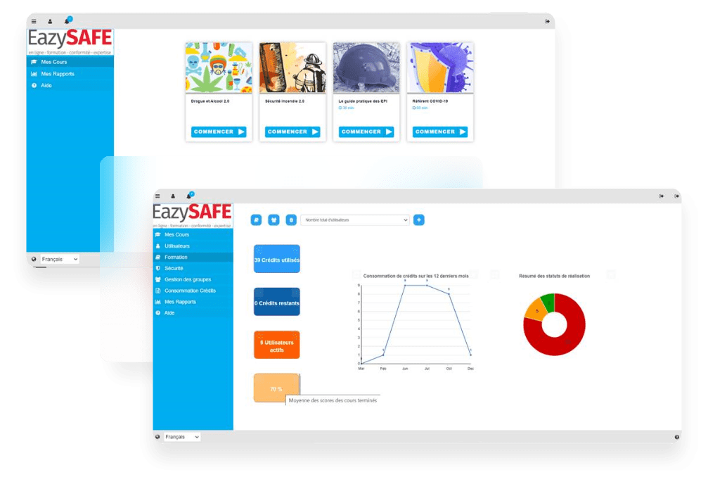 capture d'écran plateforme EasySAFE